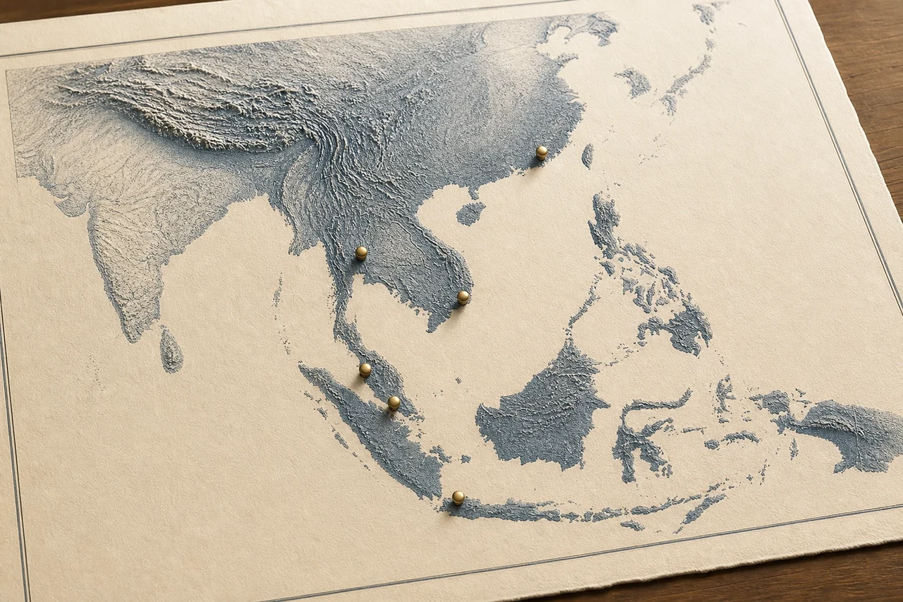 Southeast Asia market network map